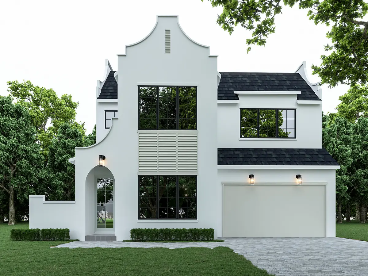 3D Exterior Rendering: Modern Dutch Gable Residence by ArchWorkPro