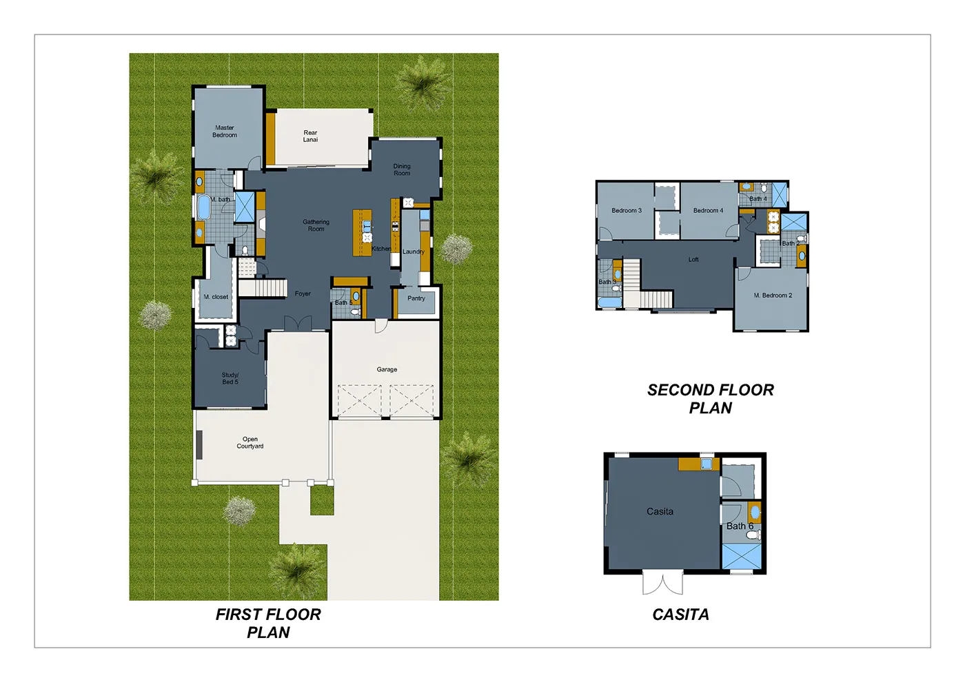 Marketing Floor Plan: Two-Story Plan with Casita by ArchWorkPro
